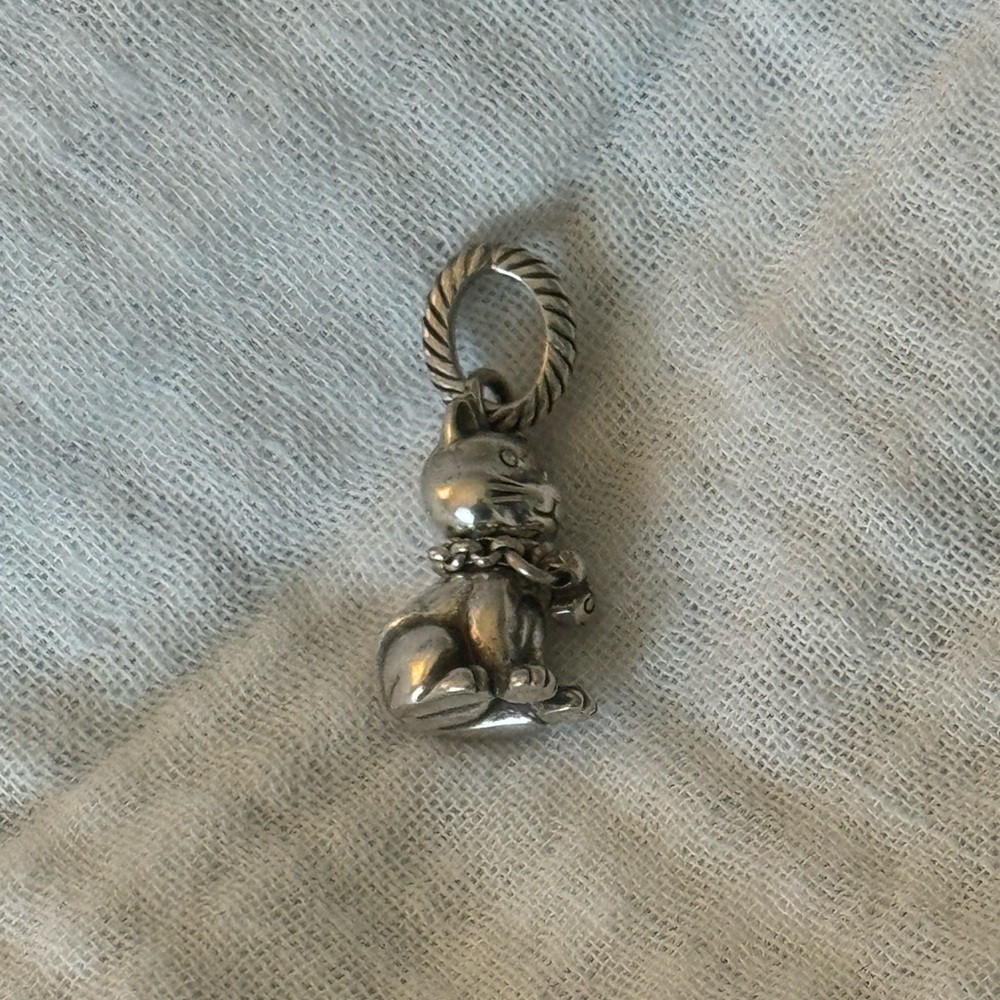 Brighton, cat charm, silver - Picture 3 of 3